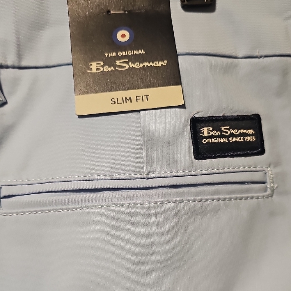 Ben Sherman Sky Blue Chinos - Picture 5 of 9